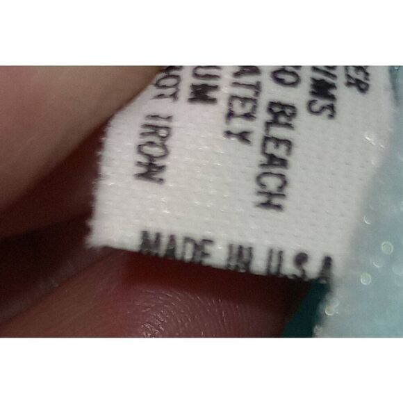 Vintage velour Shadowline floor length robe, 3/4 zip, greenish blue. - Picture 8 of 8